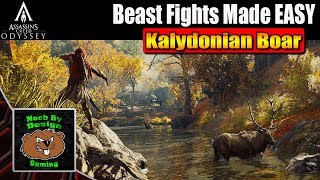 Assassins Creed Odyssey  Kalydonian Boar  Beast Hunts Made EASY [upl. by Attenol]