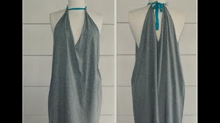 No Sew Halter Dress DIY [upl. by Eatnhoj]