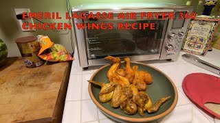 EMERIL LAGASSE AIR FRYER 360 DELICIOUS CHICKEN WINGS RECIPE [upl. by Gerfen]