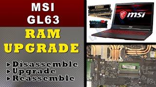 MSI GL63 Series RAM UPGRADE Guide under 5min [upl. by Ajnat]