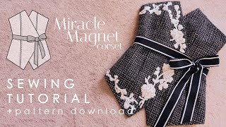 DIY Easy Wrap Corset Belt With Boning Sewing Tutorial  Pattern Download Miracle Magnet [upl. by Ecnerrat]