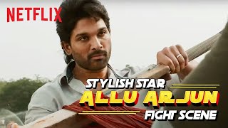 Allu Arjun Fight Scene  Ala Vaikunthapurramloo  Netflix India [upl. by Giacobo]