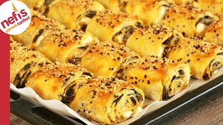 Tek Tek Sarmaya Uğraşmadan ✅ Bir Tepsi Dolusu Ispanaklı Peynirli Çıtır Börek 😍 [upl. by Klement849]