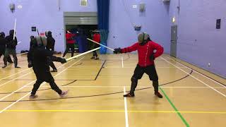 Heavy Cavalry Sword vs Light Cavalry Sabre Sparring on foot [upl. by Andrew]