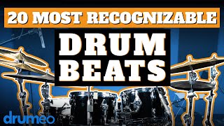 The 20 Most Recognizable Drum Beats [upl. by Laertnom]