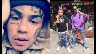 6ix9ine Reacts To His CEO Trey Way Getting Arrested [upl. by Orozco12]