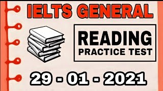 GENERAL IELTS READING PRACTICE TEST  V2 IELTS  29  01  2024 [upl. by Icaj]