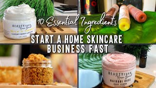 10 BEST Ingredients TO START A SKINCARE BUSINESS at HOME  Natural DIY Skincare [upl. by Rondon78]