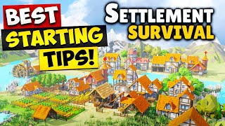 Settlement Survival  BEST STARTING TIPS [upl. by Jelene]