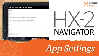 Hema HX2  App Settings [upl. by Mylander]