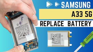 FIX amp Replace BATTERY  Samsung A33 5G  CrocFIX [upl. by Rimola348]