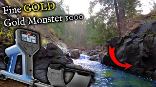 Minelab Gold Monster 1000 review Testing how to use for small gold [upl. by Eellek]