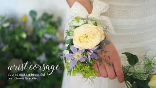 How to make a Wrist Corsage tutorial [upl. by Yahsram]