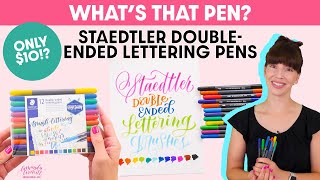 Honest Review of the Staedtler DoubleEnded Lettering Pens Whats That Pen [upl. by Gruchot23]