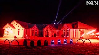 Mesmerizing light and fire show for Halloween [upl. by Roe]