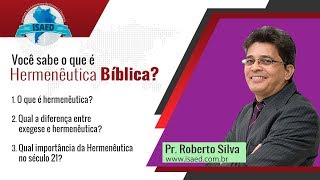 Hermenêutica e Exegese Bíblica  WWWISAEDCOMBR [upl. by Anitap]