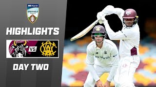 Queensland v Western Australia  Sheffield Shield 202324  Day 2 [upl. by Darbee]