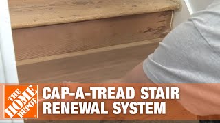 How To Install CapATread Stair Renewal System  The Home Depot [upl. by Kahl]