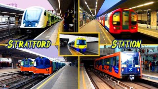 Stratford Station  National Rail  Underground  DLR  Overground  London [upl. by Jennilee]