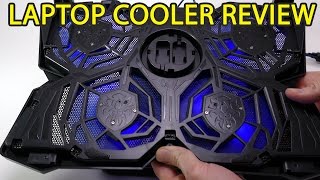 4 Fan Laptop Cooler Review  Fits both 15quot and 17quot [upl. by William]