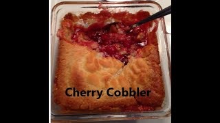 Homemade Cherry Cobbler in minutes [upl. by Nnaeirrac]