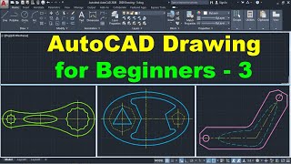 AutoCAD Drawing Tutorial for Beginners  3 [upl. by Arlo]