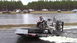 Airboat Racing at Hog Waller Mud Bog March 2016 [upl. by Minnnie]