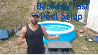 Bestway Fast Set Pool 10 x 30 Set Up [upl. by Myrilla]