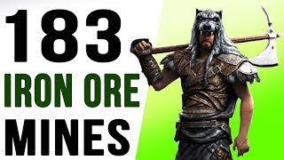 Skyrim All Iron Ore Mines Locations 183 Iron Ore [upl. by Briggs795]