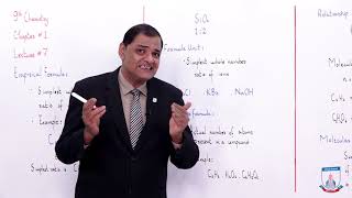 Class 9  Chemistry  Chapter 1  Lecture 7  Empirical amp Molecular Formulas  Allied Schools [upl. by Alhahs]