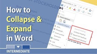 Word Collapse amp Expand Headings by Chris Menard [upl. by Kylen]