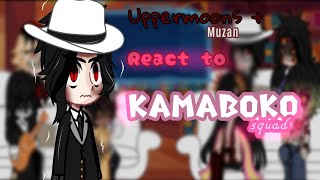 ♡ Uppermoons  Muzan reacts to Kamaboko squad ♡  Demon slayer [upl. by Couhp]