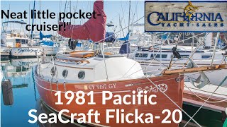 1981 Pacific Seacraft Flicka20 SOLD  California Yacht Sales [upl. by Ahsiyn]