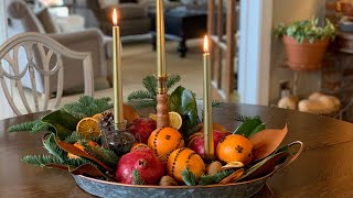 Making Clove Orange Pomanders amp A Simple Holiday Centerpiece [upl. by Nnaycnan]