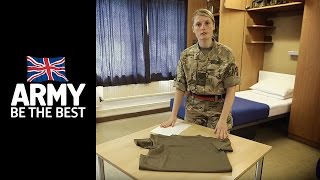 How to fold T shirts  Squared Away  Army Jobs [upl. by Tnek]