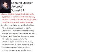 Edmund Spenser Amoretti Sonnet 34 Paraphrase [upl. by Hgierb]