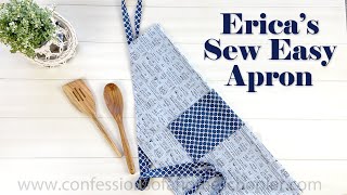 Ericas Sew Easy Adjustable Apron  TUTORIAL [upl. by Ashbey495]