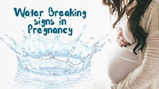 Water Breaking Signs  Labor  Pregnant [upl. by Minerva]