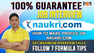 How to create profile at naukricom l Naukricom Tips  How to Get Interview Calls amp Job Instantly [upl. by Yrebmik379]