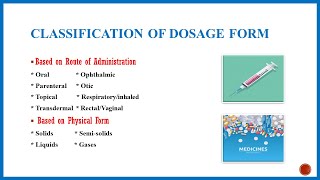 Pharmaceutical Dosage Forms Dosage Forms of Drugs  Different Types of Dosage Forms Pharmaceutics [upl. by Yrac]