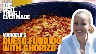 Queso Fundido with Chorizo with Marcela Valladolid  The Best Thing I Ever Made  Food Network [upl. by Anilegna]