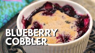 Easy Blueberry Cobbler for One Recipe [upl. by Anneirb]