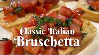 CLASSIC ITALIAN BRUSCHETTA Authentic recipe from Florence Italy [upl. by Llemar]