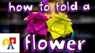 How To Fold An Easy Origami Flower [upl. by Ricarda]