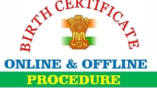 how to apply for birth certificate in india online amp offline [upl. by Notnel]