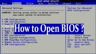 How to Enter BIOS Configuration on Windows 10 [upl. by Aizatsana]