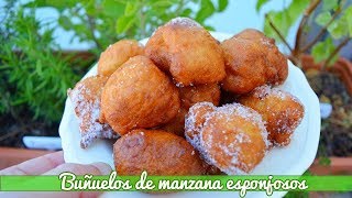 Buñuelos de manzana ESPONJOSOS fáciles y rapidos [upl. by Maggy]