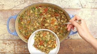 Easy Lentil Vegetable Soup  Forks Over Knives [upl. by Ancalin]