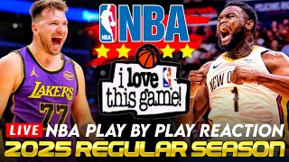 🔴LAKERS vs PELICANS │ 2025 NBA Basketball Game PlayByPlay Reaction amp Scoreboard [upl. by Prebo]