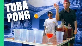 Teaching Filipinos Beer Pong with Bahalina Tuba in Argao Cebu [upl. by Brainard]